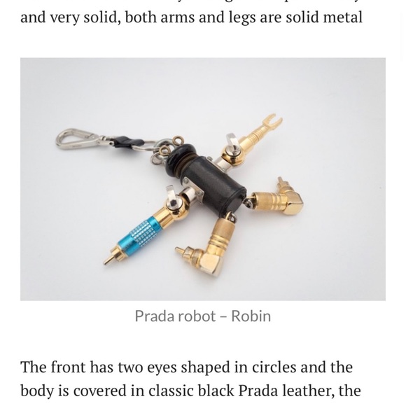 Prada Robot Collection - Robin Robot Trick Key Chain 100% AUTHENTIC BRAND NEW - Picture 11 of 11